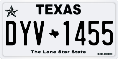 TX license plate DYV1455