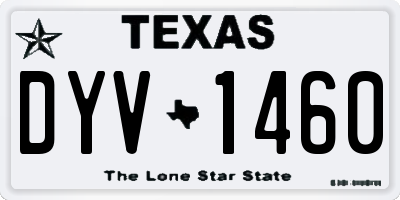 TX license plate DYV1460