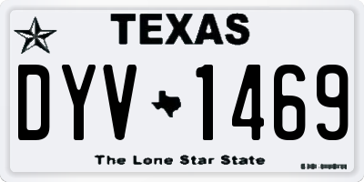 TX license plate DYV1469