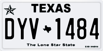 TX license plate DYV1484