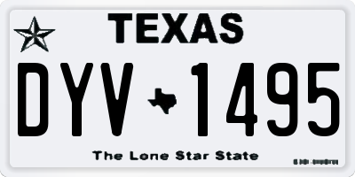 TX license plate DYV1495