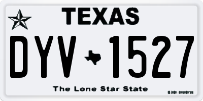 TX license plate DYV1527