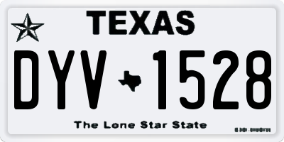 TX license plate DYV1528