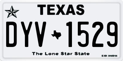 TX license plate DYV1529