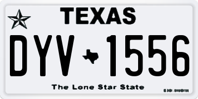 TX license plate DYV1556