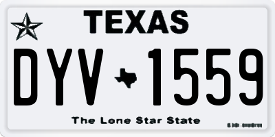 TX license plate DYV1559