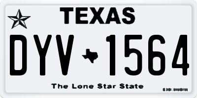 TX license plate DYV1564