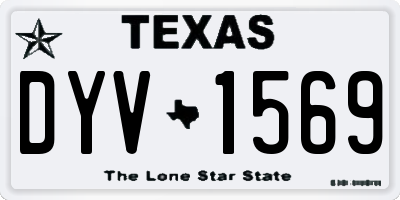 TX license plate DYV1569