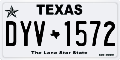 TX license plate DYV1572