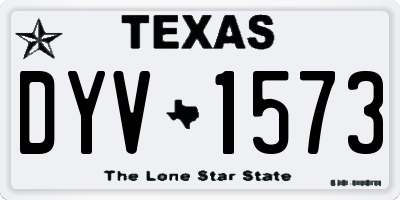 TX license plate DYV1573