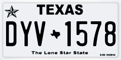 TX license plate DYV1578