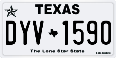 TX license plate DYV1590