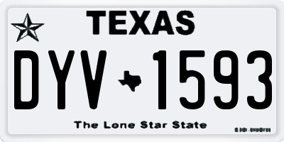 TX license plate DYV1593