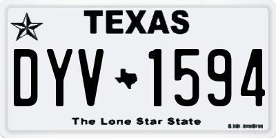 TX license plate DYV1594