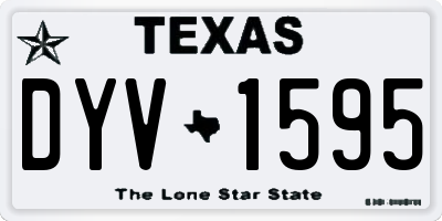 TX license plate DYV1595
