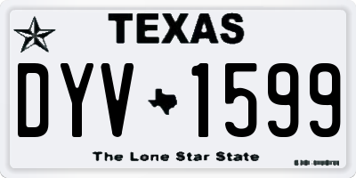 TX license plate DYV1599