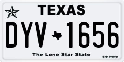 TX license plate DYV1656