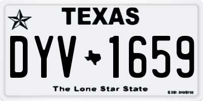 TX license plate DYV1659