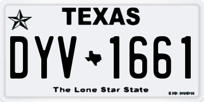 TX license plate DYV1661