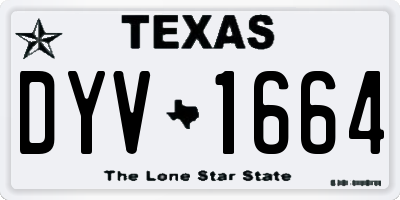 TX license plate DYV1664