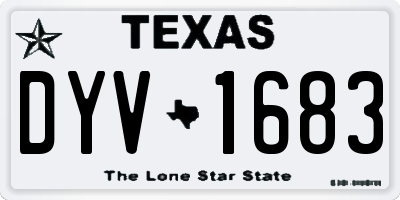 TX license plate DYV1683