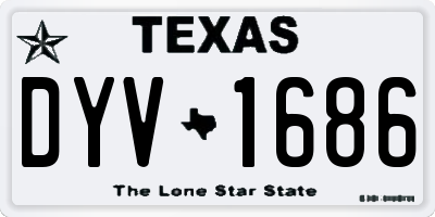 TX license plate DYV1686