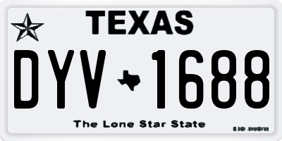 TX license plate DYV1688