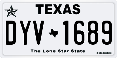 TX license plate DYV1689