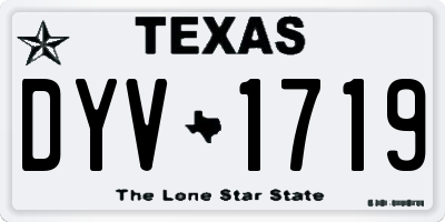 TX license plate DYV1719