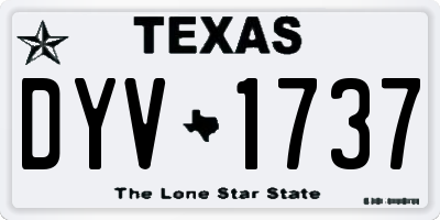 TX license plate DYV1737