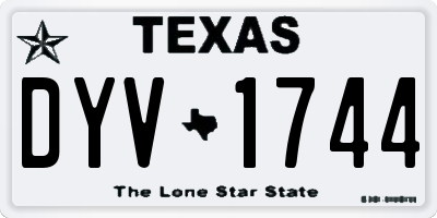 TX license plate DYV1744