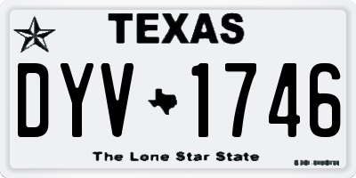 TX license plate DYV1746