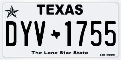 TX license plate DYV1755