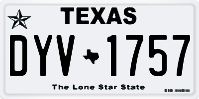 TX license plate DYV1757
