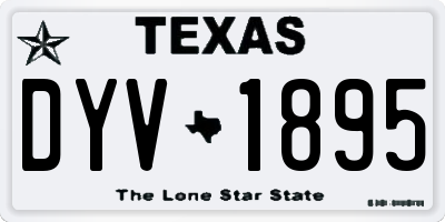 TX license plate DYV1895