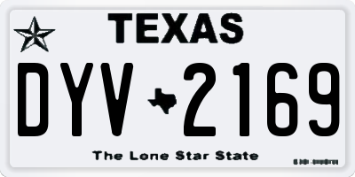 TX license plate DYV2169