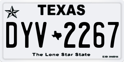 TX license plate DYV2267