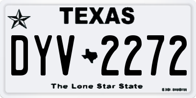 TX license plate DYV2272