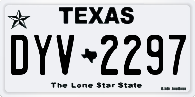 TX license plate DYV2297