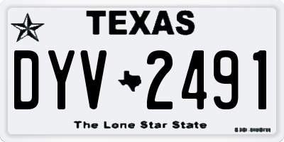 TX license plate DYV2491