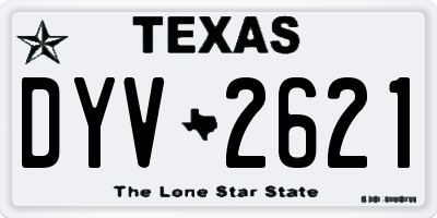 TX license plate DYV2621