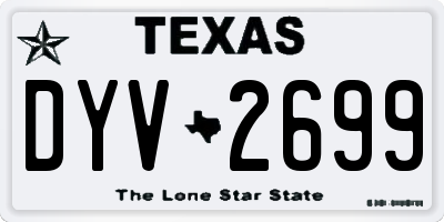 TX license plate DYV2699