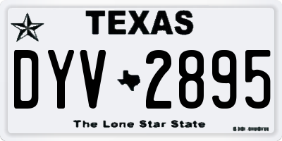 TX license plate DYV2895
