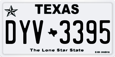 TX license plate DYV3395