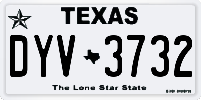 TX license plate DYV3732
