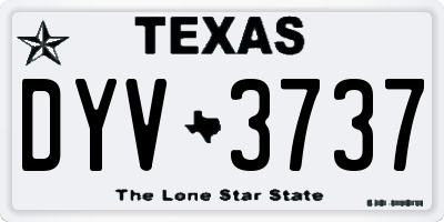 TX license plate DYV3737