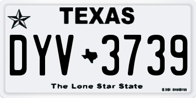 TX license plate DYV3739