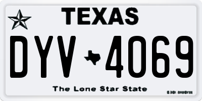 TX license plate DYV4069