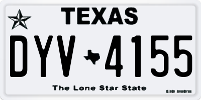 TX license plate DYV4155
