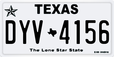 TX license plate DYV4156